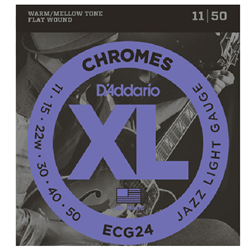 D'Addario ECG24 Chromes 11-50 Flat Wound 6 Electric Guitar Strings