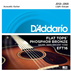 D'Addario EFT16 Flat Tops 12-53 Light 6 Acousic Guitar Strings