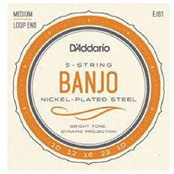 D'Addario EJ61 Set 5 String Banjo - Medium