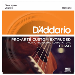D'Addario EJ65B Baritone Ukulele Strings Clr