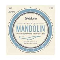D'Addario EJ73 Loop End 10-38 Bronze 8 Mandolin Strings