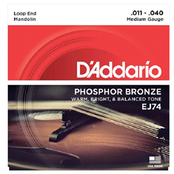 D'Addario EJ74 Mandolin Phosphor Bronze Medium 11-40