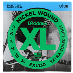 D'Addario EXL130 Nickel Wound Extra Super Light Strings 8-38