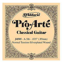 D'Addario J4505 A-5th String, Silverplated Wound, Normal
