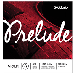D'Addario J812 44M Prelude Steel Violin Single A String 4/4m