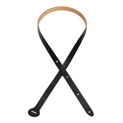 Levys M19-BLK 3/4" chrome-tan leather mandolin strap. Adjustable to 42".