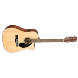 Fender 0970193021 CD-60SCE Dreadnought 12-String Acoustic- Electric Guitar - Natural