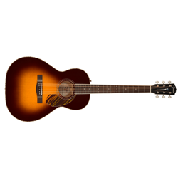 Fender 0970320303 Paramount PS-220E Parlor Acoustic Guitar - 3-Colour Vitnage Sunburst w/ Hardshell Case