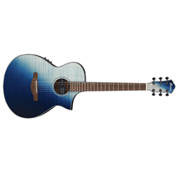 Ibanez AEWC32FMISF AEWC Series Thinline Accoustic-Electric - Indigo Sunset Fade