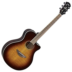 Yamaha APX600FM TBS Cutaway Acoustic Electric Guitar - Flame Maple Tobacco Brown Sunburst