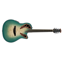 Ovation CE44X-9B Celebrity Elite Exotic Mid Cutaway  Acoustic-Electric Guitar - Mint Green Natural Burst