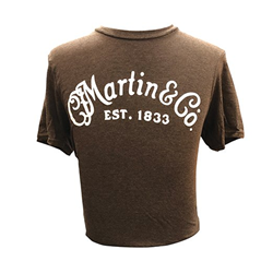 18CM0135XL (Discontinued) Martin Logo T-Shirt - Heather Brown - XL