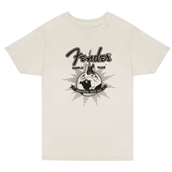 Fender 9192822606 World Tour - T-Shirt - Vintage White - XL