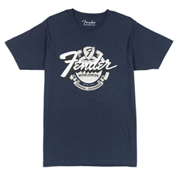 Fender 9193822806 World Wide - T-Shirt - Vintage Navy - XXL