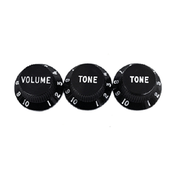 Fender 0991365000 Vol & Tone Knobs - Black. - Strat Style