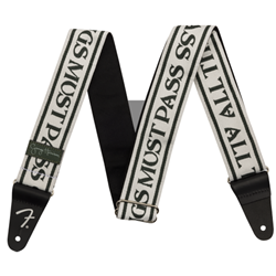 Fender 0990639046 2" George Harrison All Things Must Pass Logo Strap - White & Black