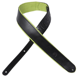 D'Addario 25PLC02-DX 2.5 Padded Lth - Green Guitar Strap