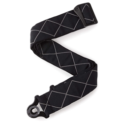D'Addario 50BAL02 Auto Lock Padded Guitar Strap - Black Diamonds