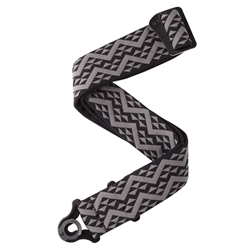 D'Addario 50BAL03 Auto Lock Strap - Black Geometric