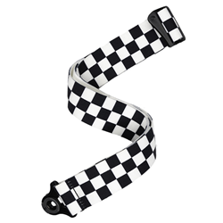 D'Addario 50BAL13 Auto Lock Guitar Strap - Skater Checkerboard