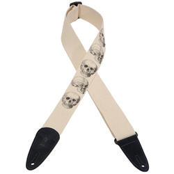 Levys MC8LCD-002 2 Inch Cotton Guitar Strap - Skull