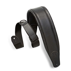 Levys MRHGS-BLK Right Height Garment Padded Black 2.5" Guitar Strap