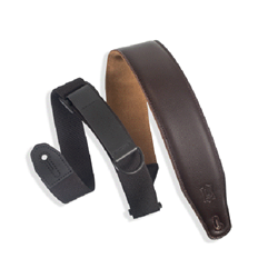 Levys MRHGS-DBR 2.5'' Garment Leather Right Height Guitar Strap - Dark Brown
