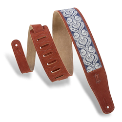 Levys MSJ26-RST 2.5" Suede Strap With Jacquard Strip & Suede Backing