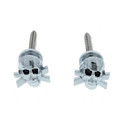 P-GRV-GP610C Strap Locks - Grover, Skull And Cross Style Chrome