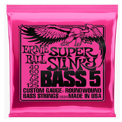 Ernie Ball 2824EB 5 String Bass Strings, 40 - 125