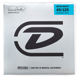 Dunlop DBMMS45125 Marcus Miller Super Bright Bass Strings, 045-.125, 5 Strings/set