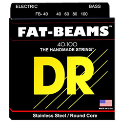 DR Strings FB-40 Fat-Beams 5-String Bass Strings, Light (40-100)