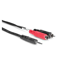 Hosa CMR-206 3.5mm Male TRS to Dual RCA - 6 ft