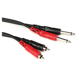 Hosa CPR-206 1/4" Ts (m) X2 - Rca (m) X2 Cable - 19.8ft.