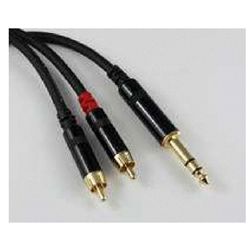 Link Audio LP206SRY Premium 1/4 Trs To 2 X Rca-M Y-Cable - 6'