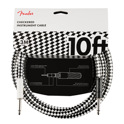 Fender 0990810288 Pro Series Foot Instrument Cable 10 ft - Checkerboard