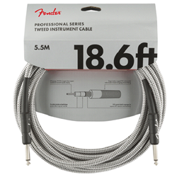 Fender 0990820069 Pro Series Instrument Cable 18.6 ft - White Tweed