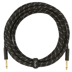 Fender 0990820080 Deluxe Series Instrument Cable 18.6 ft - Black Tweed
