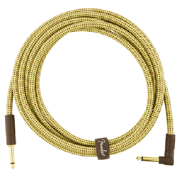 Fender 0990820091 Deluxe Series Instrument Cable Straight/Angle 10 ft - Tweed