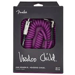 Fender 0990823001 Jimi Hendrix Voodoo Child Coiled Instrument Cable 30 ft - Purple