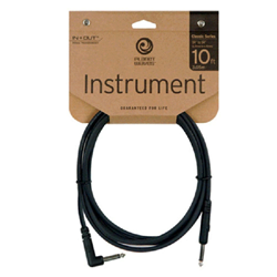D'Addario PW-CGTRA-10 Classic Series Right Angle to Straight Instrument Cable - 10ft