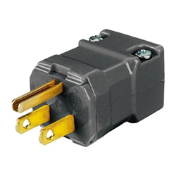 Hubbell HBL5965VBLK Male Plug 15a 125v Black