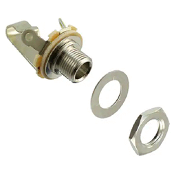 Switchcraft W-SC-11 1/4" Mono 2 Conductor Jack w/Nut & Washer, Open Circuit