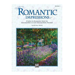 Alfred 16872 Romantic Impressions 3 - 8 Solos in Romantic Style for Intermediate to L:ate Intermediate Pianists - Mier