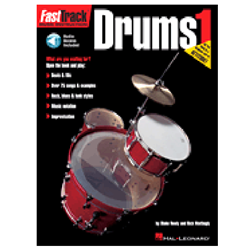 Hal Leonard HL697285 Fast Track Drums 1 w/AA