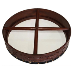 Cooper YP-17577 18" Carved Rosewood Bodhran, Goatskin