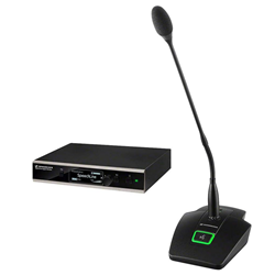 Sennheiser SL TS 133 GN SET DW-4 US SpeechLine Digital Wireless Microphone Set with 133-S GN Stand, MEG 14-40 B Microphone, and DW Receiver