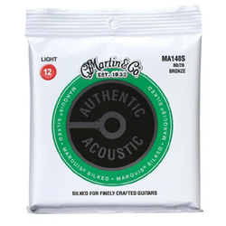 Martin MA140S 80/20 Bronze Authentic Acoustic Guitart Strings - Light 12-54