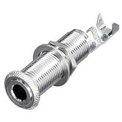 Rean NYS2203 3 pole 1/4'' jack  long-threaded bushing with washer and nut