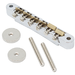 Bandstand P-GKLU-KLP1285C Bridge Set - Abr-1, Wired, Raw Brass Saddles Chrome